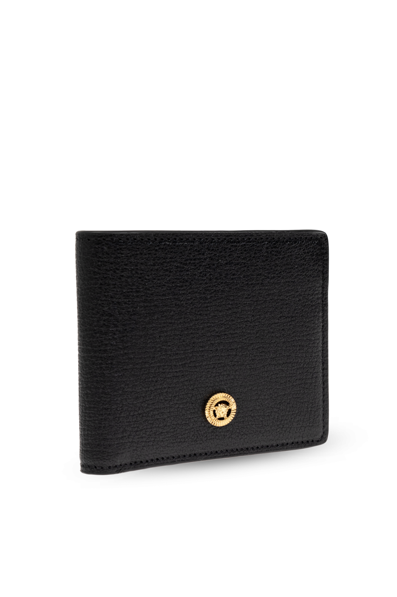 Versace★素敵！l Gray Textured Leather V-Logo Wallet Versace Leather wallet | Men's Accessories | Vitkac